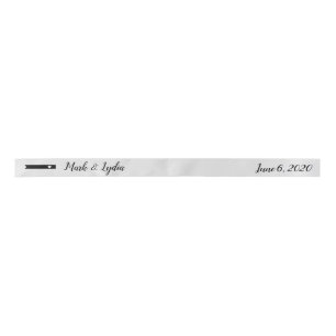 Wedding Logo Favour Heart Bar Satin Ribbon