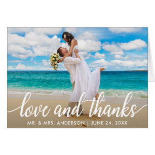 Wedding Love and Thanks Thank You Photo Fold