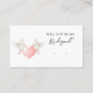 Wedding Love Bird Bridesmaid Earring Display Card