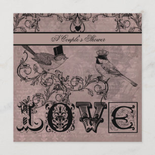 Wedding Love Birds Couple's Shower Invitation
