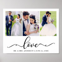 Wedding Love Elegant Black Script 3 Photo