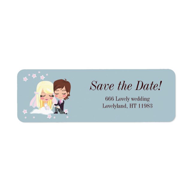 Wedding Love Flower Return Address Label (Front)