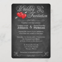Wedding | Love Hearts, Scrolls | Chalkboard