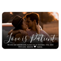 Wedding Love is Patient Postponement Photo Magnet