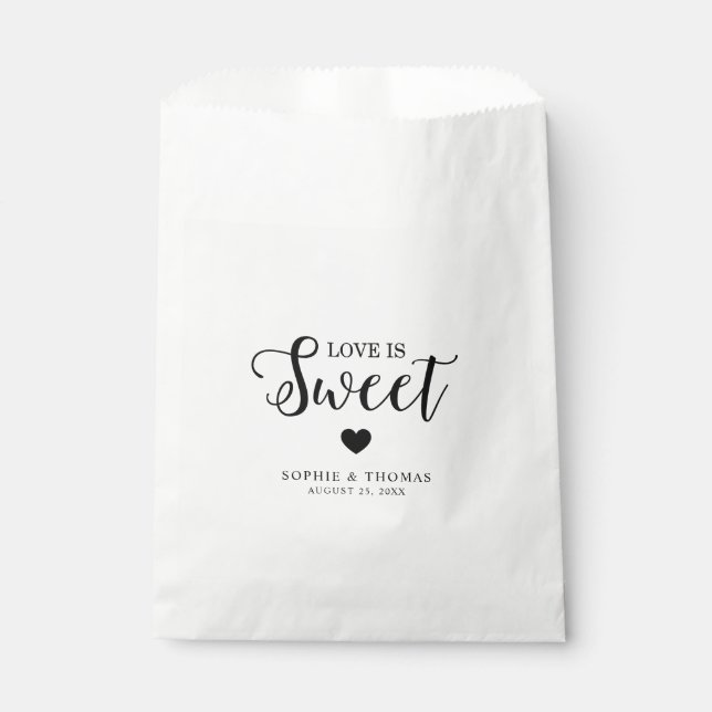 Wedding Love is Sweet Favour Bag (Front)