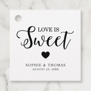 Wedding Love is Sweet Favour Tags