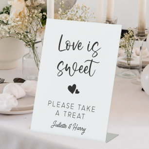 Wedding Love is Sweet, Please Take A Treat Pedestal Sign