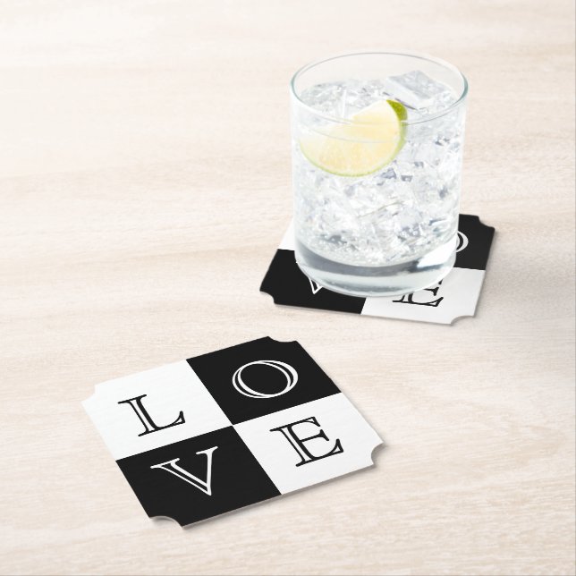 Wedding Love Paper Coaster Set (Insitu)