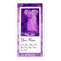 WEDDING LOVE PEACOCK , purple violet white