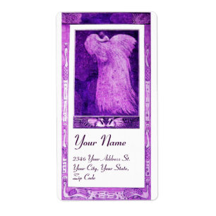 WEDDING LOVE PEACOCK , purple violet white