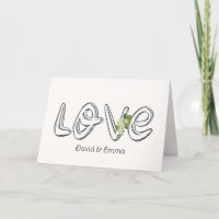 Wedding Love Text With Flower Vine