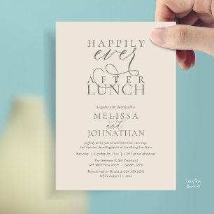 Wedding Lunch Invites, Elegant Happily Ever After Invitation