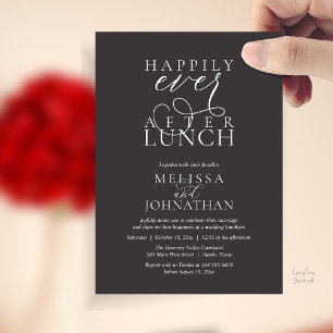 Wedding Lunch Invites, Elegant Happily Ever After Invitation