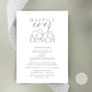 Wedding Lunch Invites, Elegant Happily Ever After Invitation