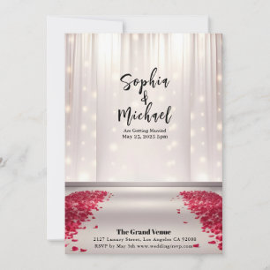 Wedding Magazine Cover Rose Petals Invitation