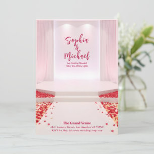 Wedding Magazine Cover Rose Petals Invitation