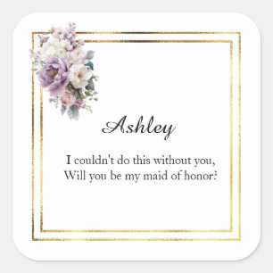 Wedding Maid of Honour Gift Stickers