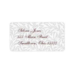 Wedding Mailing Label White Lacy Customisable