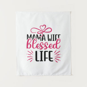 Wedding Mama Wife Blessed Life Tapestry