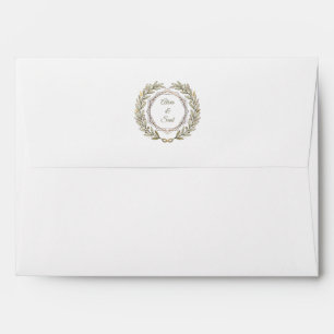 Wedding Marble and Laurel Envelope