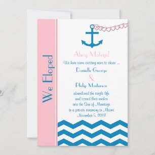 Wedding Marriage Elopement Announcement Invitation