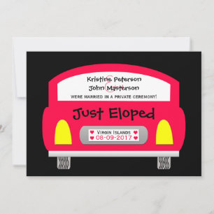 Wedding Marriage Elopement Announcement Invitation