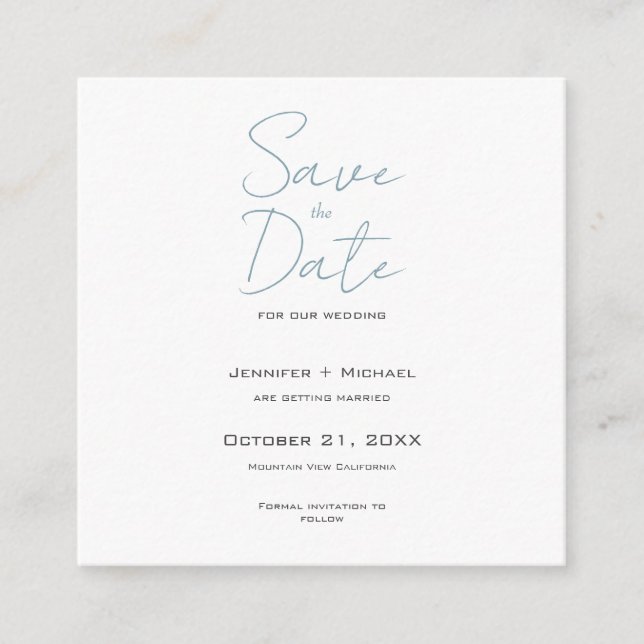 Wedding Marriage Minimalist Calligraphy Script Enclosure Card (Front)