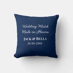 Wedding Match made in heaven wedding favours blue  Cushion