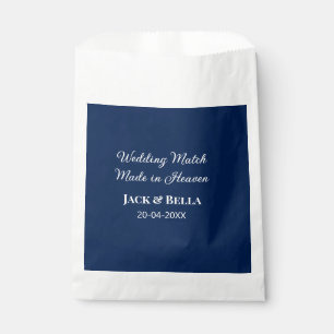 Wedding Match made in heaven wedding favours blue  Favour Bag