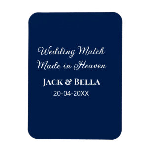 Wedding Match made in heaven wedding favours blue  Magnet