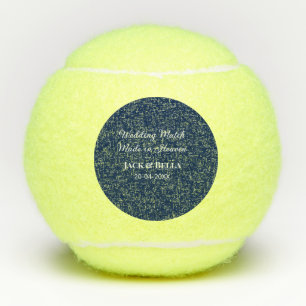 Wedding Match made in heaven wedding favours blue  Tennis Balls