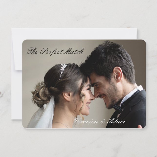 Wedding Matchbox – Perfect Match Premium Edition Invitation (Front)