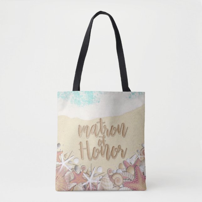 Wedding Matron of Honour Summer Sand Beach Starfis Tote Bag (Front)