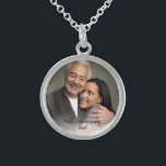 Wedding Memorial Father Photo Bouquet Charm Sterling Silver Necklace<br><div class="desc">Personalise this charm with a photograph of your dad so you can carry him with you on your wedding day. You could wear it as a necklace or use a ribbon to add it as a bouquet charm.</div>