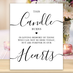 Wedding Memorial Forever Hearts This Candle Burns  Poster