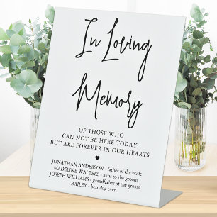 Wedding Memorial Personalised In Loving Memory  Pedestal Sign