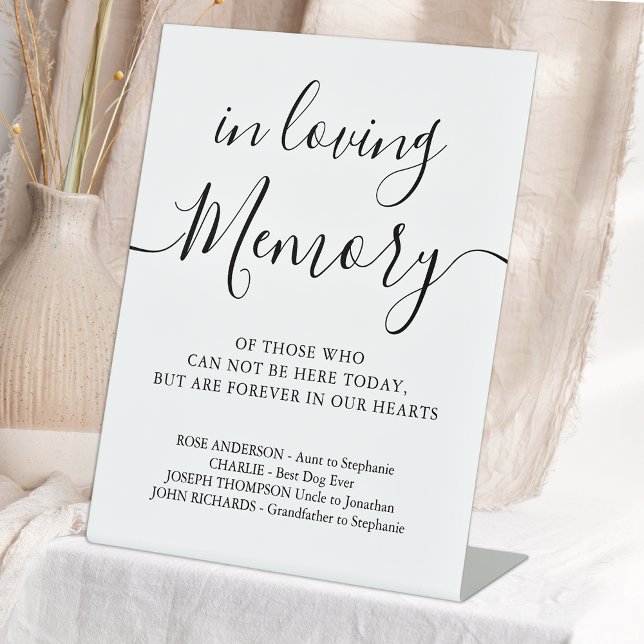 Wedding Memorial Personalised In Loving Memory  Pedestal Sign (Creator Uploaded)
