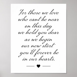 Wedding Memorial Sign