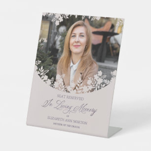 Wedding Memorial Table Wildflowers Frame Photo Pedestal Sign