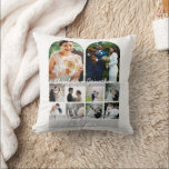 Wedding Memories 10 Photo Collage Couple Template Cushion<br><div class="desc">Wedding Memories 10 Photo Collage Personalized Couple Photo Template. Capture the magic of your special day with this elegant 10 photo wedding collage. Personalize it with your favorite wedding photos and add the couple’s names to create a beautiful keepsake. Perfect for wedding thank-you cards, anniversary celebrations, or memory albums. Click...</div>