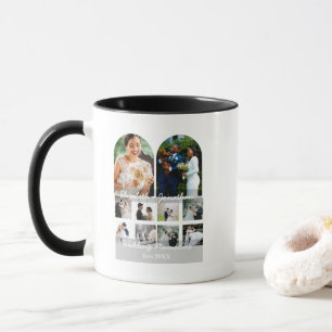 Wedding Memories 10 Photo Collage Couple Template Mug