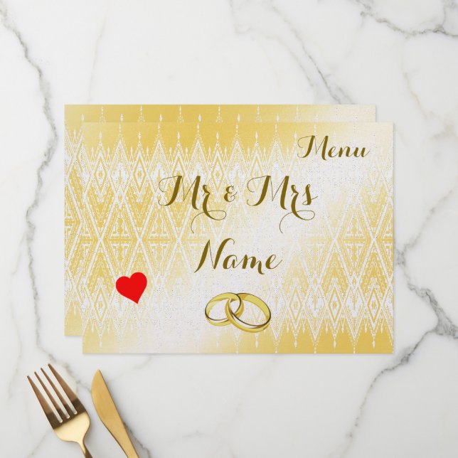 Wedding Menu (Front/Back In Situ)