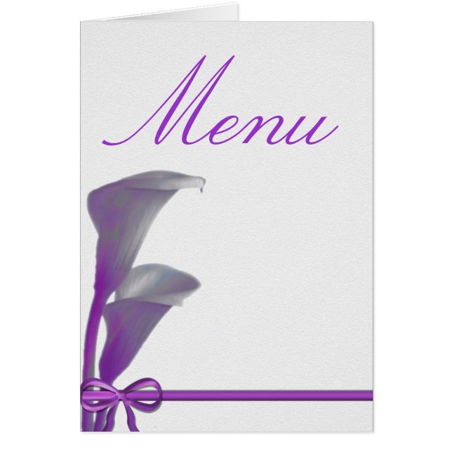 Wedding Menu (Front)