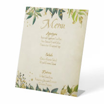 Wedding Menu Brown