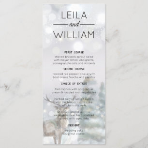 Wedding Menu Card winter magical idyll