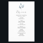 Wedding Menu Cards Watercolor Botanical Leaves<br><div class="desc">These budget wedding menu sheets feature watercolor botanical leaves in shades of dusty blue. Use the template fields to diy your custom dinner items. Order samples or print larger orders. An elegant choice for rustic and garden themed weddings. To see more designs like this visit www.zazzle.com/dotellabelle Unique art and design...</div>