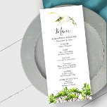 Wedding Menu Cards Watercolor White Heron<br><div class="desc">Celebrate your special day with our exquisite wedding menu cards showcasing a delicate watercolor white heron and mangroves. These cards offer a delightful surprise as they reverse to a complementary turquoise blue hue. Customise your dinner items effortlessly using the provided template fields, allowing you to add a personal touch to...</div>