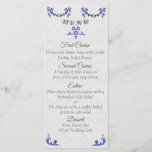 Wedding Menu - Customise - Blue Ribbon Design<br><div class="desc">Customise your wedding menu with the menu items and the menu titles that you want. Or completely customise the entire menu. This design matches the "Blue Ribbon: design for weddings created by Stephanie Bohrman.</div>