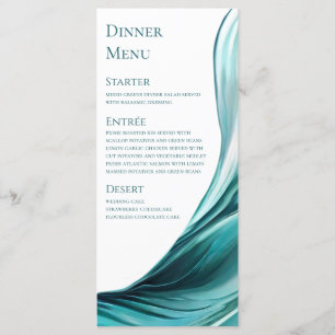 Wedding Menu-Modern Emerald Green- Menu
