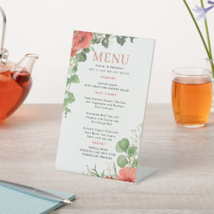 Wedding Menu Pedestal Sign